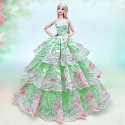 Véritable étui pour vêtements poupée barbie robe princesse robes de mariée robe de soirée pour poupée barbie accessoires tenues Vêtements