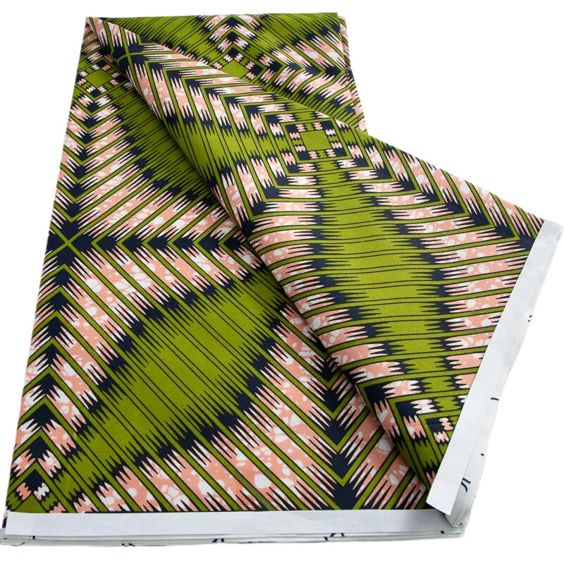 Tissu de dentelle en cire nigérian en polyester de luxe Ankara 6Yard Tissu de dentelle africaine de haute qualité 2024 Mariage pour femmes Robes de soirée