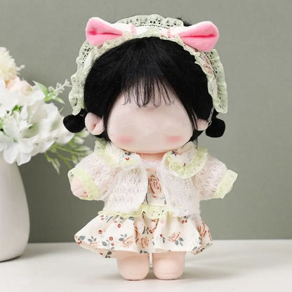 Cute Dress Clothes Jk Uniform for 20cm Cotton Doll Wedding Dress Lolita Dress Up Clothing Skirt Headwear Girl Doll Accessories