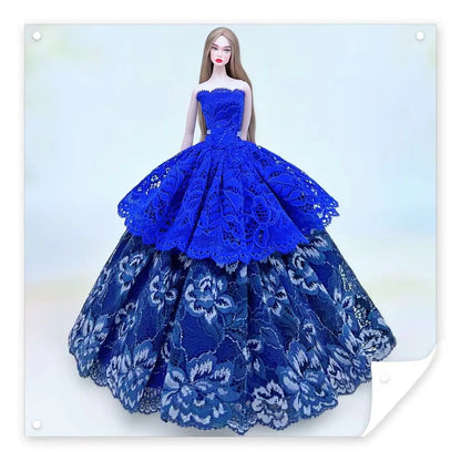 Véritable étui pour vêtements poupée barbie robe princesse robes de mariée robe de soirée pour poupée barbie accessoires tenues Vêtements