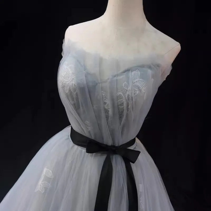 Robe de bal princesse à épaules dénudées Cendrillon Robe de mariée verte avec corset au dos Robes pour femmes Robes de soirée