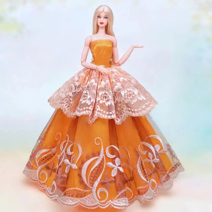 Véritable étui pour vêtements poupée barbie robe princesse robes de mariée robe de soirée pour poupée barbie accessoires tenues Vêtements