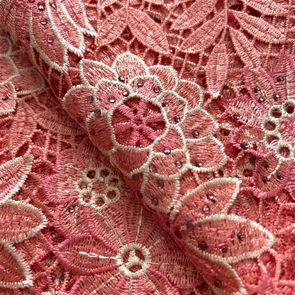 2024 High Quality African Cord Lace Fabric with Stones Nigerian Water Soluble Lace Guipure Lace for Women Wedding Dresses TY3727