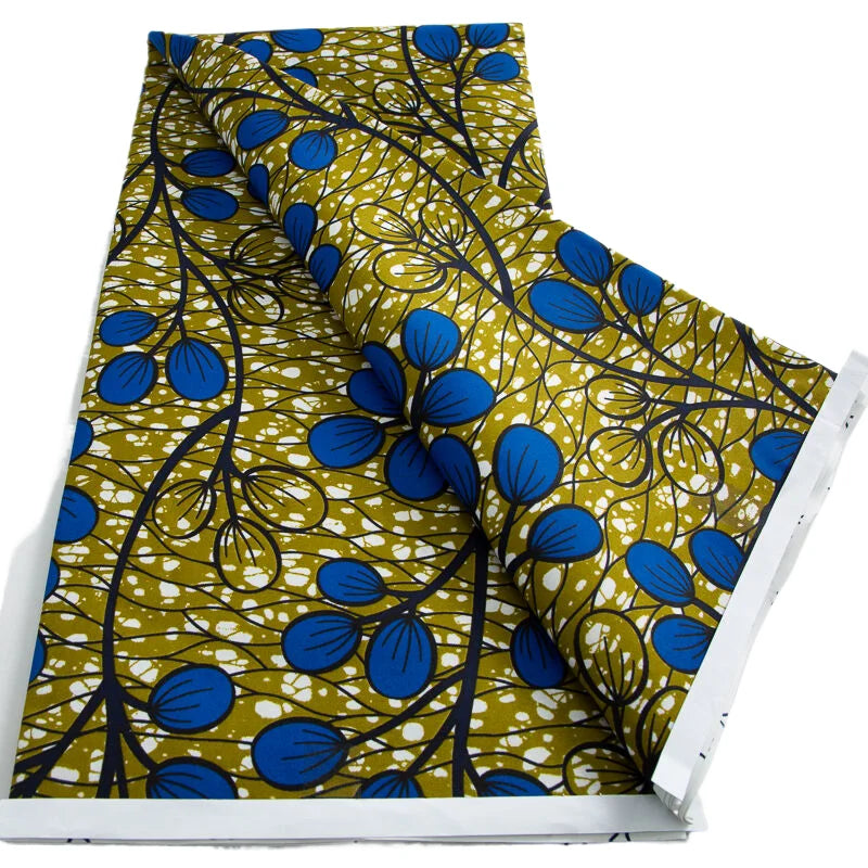 Tissu de dentelle en cire nigérian en polyester de luxe Ankara 6Yard Tissu de dentelle africaine de haute qualité 2024 Mariage pour femmes Robes de soirée