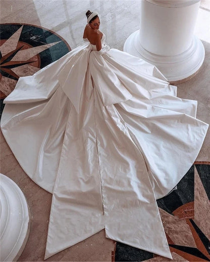 2023 Hermosos vestidos de novia para mujer para mujer Dubai árabe fuera del hombro princesa vestidos de novia hechos a medida Ball Robe De Mariée