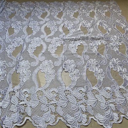 Tissu africain nigérian en dentelle de tulle français de haute qualité 2022 pour couture, broderie, robe, voile de soie de lait, fête de mariage, 5 mètres