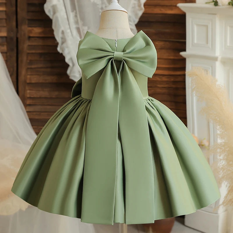 Robes de demoiselle d'honneur pour mariage, enfants, dentelle, dos nu, tulle, tutu, princesse, bal de fin d'année, vêtements de fête, bébé, 1er anniversaire, baptême, robe blanche