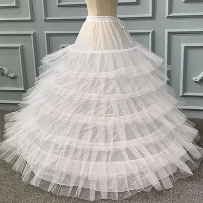 Jupon de robe de bal à 6 cerceaux et 3 couches, jupon blanc, crinoline, gros volants, accessoires de mariage, jupons en tulle