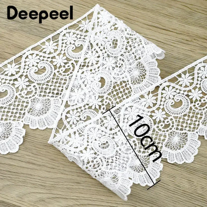 2/5 mètres de ruban décoratif en dentelle brodée blanche et noire pour robe de mariée, garniture de vêtements, matériel de couture DIY, accessoires