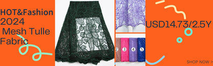 2024 High Quality 5 Yard Water Soluble African Lace Fabric Crystals Cord Guipure Lace Fabric Bridal Dresses For Wedding A3682