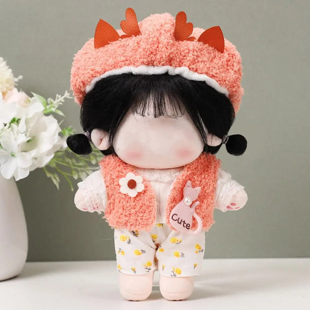 Cute Dress Clothes Jk Uniform for 20cm Cotton Doll Wedding Dress Lolita Dress Up Clothing Skirt Headwear Girl Doll Accessories