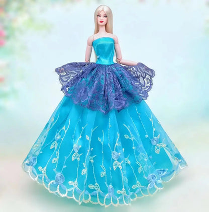 Véritable étui pour vêtements poupée barbie robe princesse robes de mariée robe de soirée pour poupée barbie accessoires tenues Vêtements