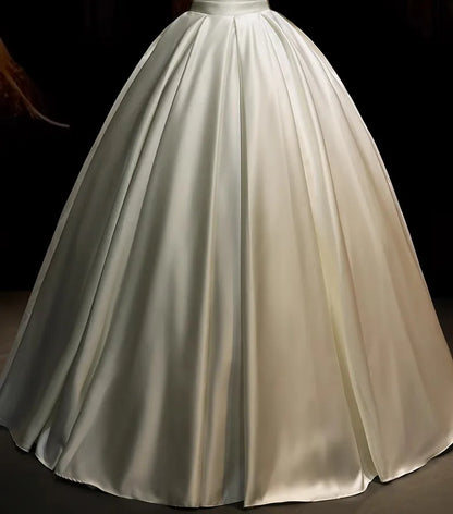 Robe de mariée élégante pour femme, épaules dénudées, manches courtes, robe de bal, robe de soirée de mariage blanche