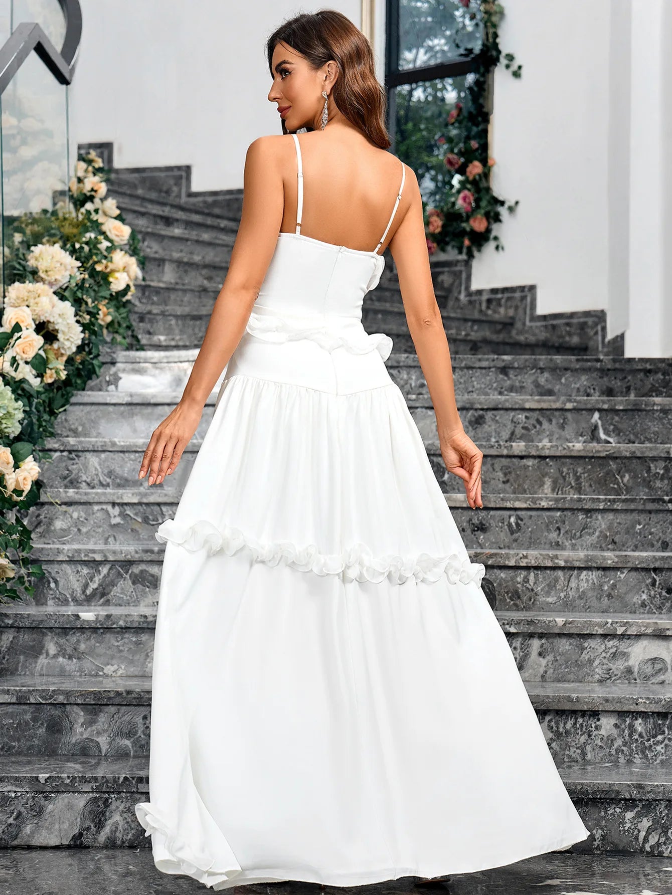 Luxury Sweetheart Sleeveless Backless Wedding Dress Long Sexy Prom Evening Gowns Bridesmaids Party  Vestidos De Fiesta Elegantes