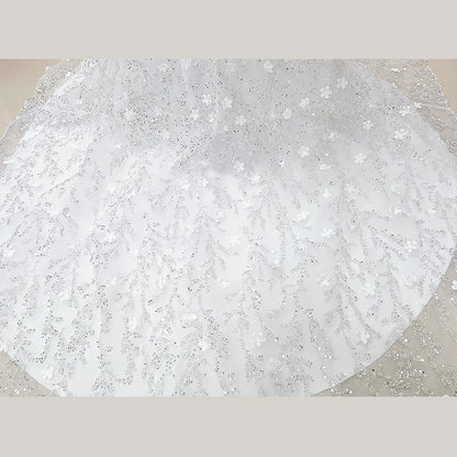 Robe de mariée de luxe en cristal, robe de mariée en dentelle transparente à manches longues, robe de mariée grande taille avec appliques 3D