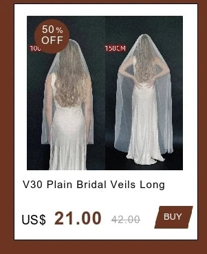 Velo de novia con borde de cuentas V197, velo de novia con diamantes de imitación y perlas, abalorios y perlas pequeñas, 1 capa, accesorios suaves para vestidos de novia