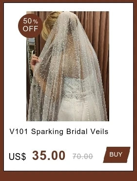 V197 Bead Edge Wedding Veil Rhinestone & Pearl Bridal Veils Beading & Petite Pearls 1 Tier Soft Wedding Dress Accessories