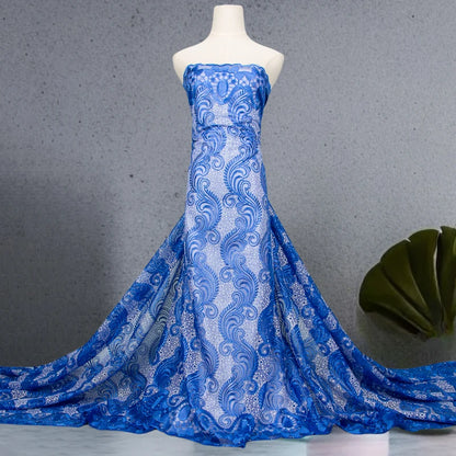 SJD LACE Tela de encaje africano con cristales 2024 Tela de encaje de malla francesa de alta calidad para coser vestidos de fiesta de boda para mujeres A3489