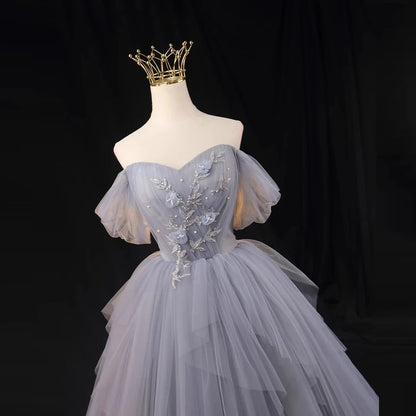 Robe de mariée princesse à manches courtes avec corset au dos pour femme