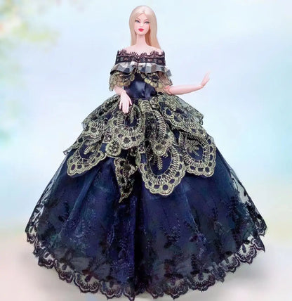 Véritable étui pour vêtements poupée barbie robe princesse robes de mariée robe de soirée pour poupée barbie accessoires tenues Vêtements