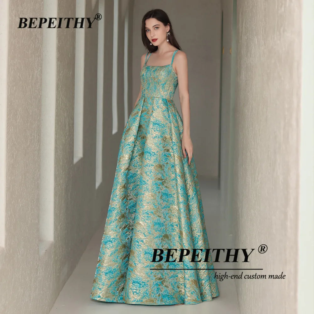 BEPEITHY A-Line Élégant Vert Robes De Bal Sans Manches Robe De Soirée De Mariage Occasion Formelle Longueur Au Sol Robe De Soirée De Luxe 2023