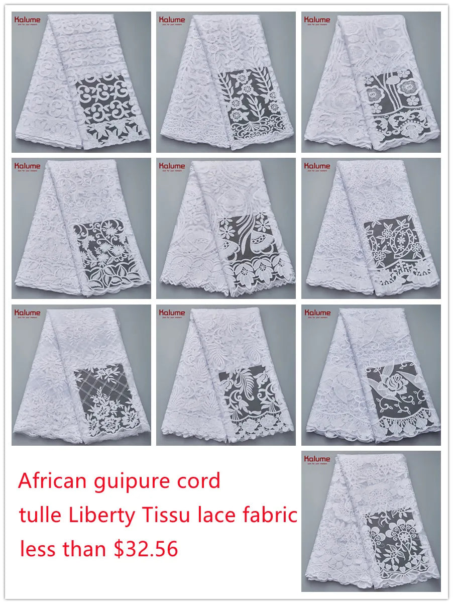 African Velvet Lace Fabric 2024 Nigerian Lace 5 Yards French Velvet Lace Fabric For Party Wedding Dress Sewing Cloth H2014