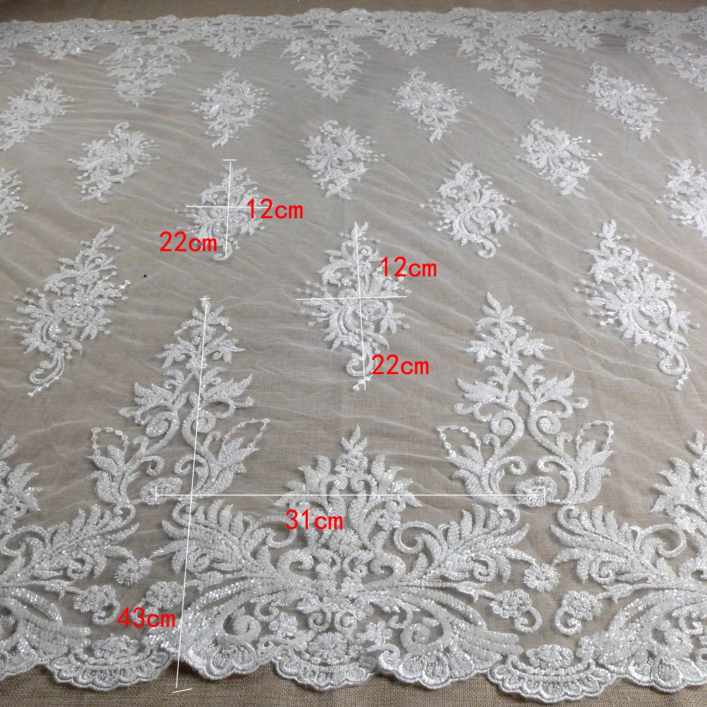 New bridal fabric heavy beads embroidery wedding dress lace fabric beautiful patterns gown lace ivory gown lace