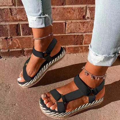 Oversized Wedge Flat Platform Sandals