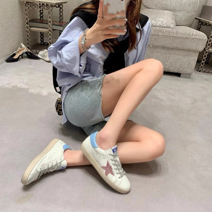 Fashion Simple Flat-Bottomed High Star Sneakers