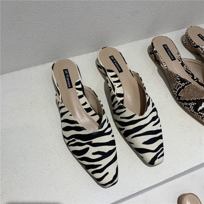 Chaussures à talons bas Demi-glissement Lazy Support