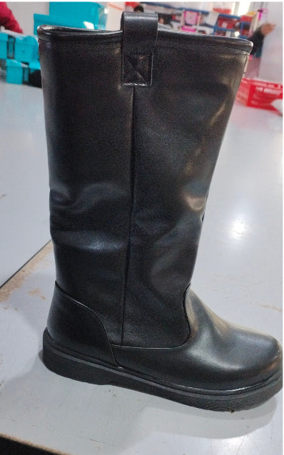 Bottes chaudes en peluche à semelle plate pour femmes, taille moyenne