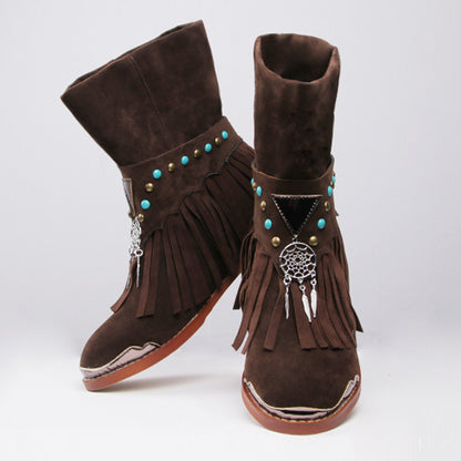 Tassel boots women's boots