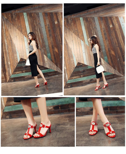 New High Heel Sandals And Slippers  Toe Stiletto Sandals