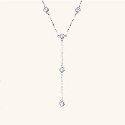 Collier en argent sterling 925 moissanite 1,1 carat