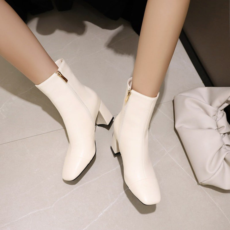 Christina Short Boots Female Side Zipper Martin Boots