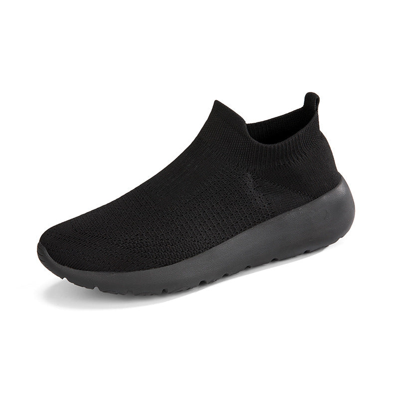 Plus Size Men's And Women's Fly-knit Sneakers Slip-on Casual Shoes