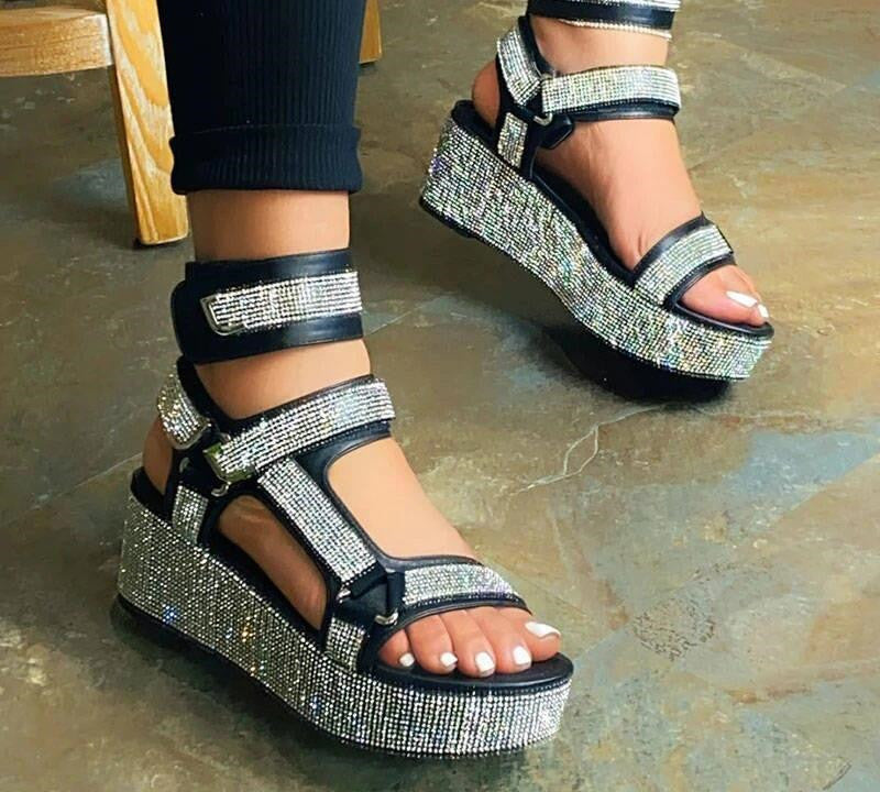 Sandalias de mujer con plataforma y boca de pez, zapatos casuales para mujer