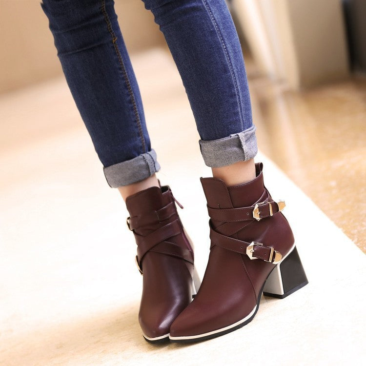 Martin Boots Autumn And Winter New British Fashion Pointed Short Tube