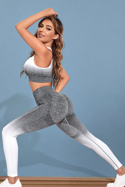 Ensemble débardeur et leggings de sport dégradé