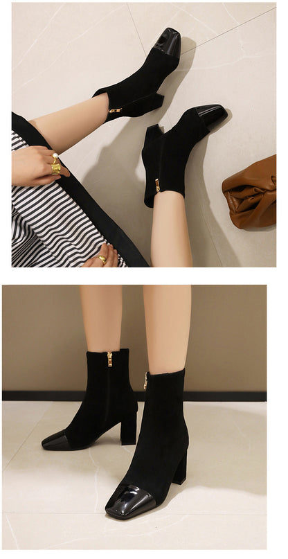 Christina Short Boots Female Side Zipper Martin Boots