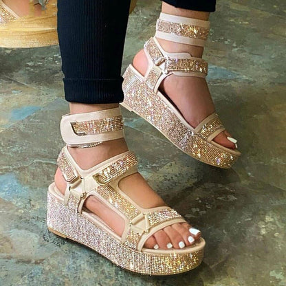 Sandalias de mujer con plataforma y boca de pez, zapatos casuales para mujer