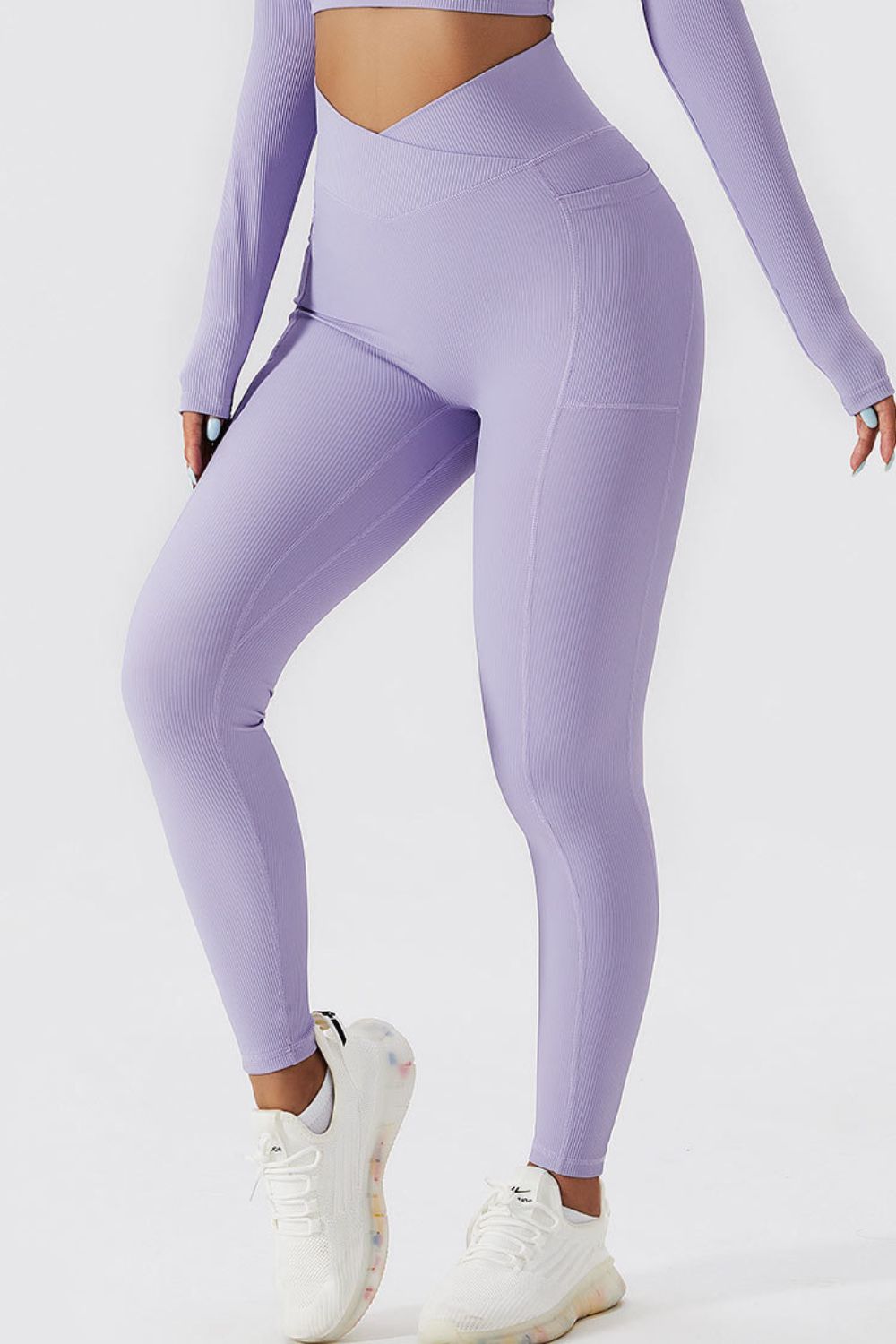 Leggings deportivos con cintura cruzada Basic Bae