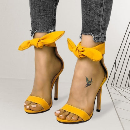 Women's Plus Size Bow Stiletto Sandals