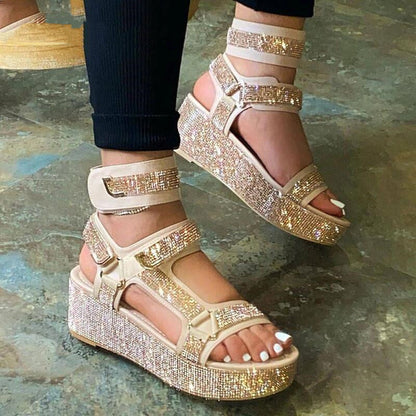 Sandalias de mujer con plataforma y boca de pez, zapatos casuales para mujer