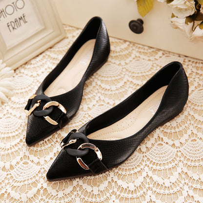 Pointed Shallow Mouth Peas Shoes Soft Sole